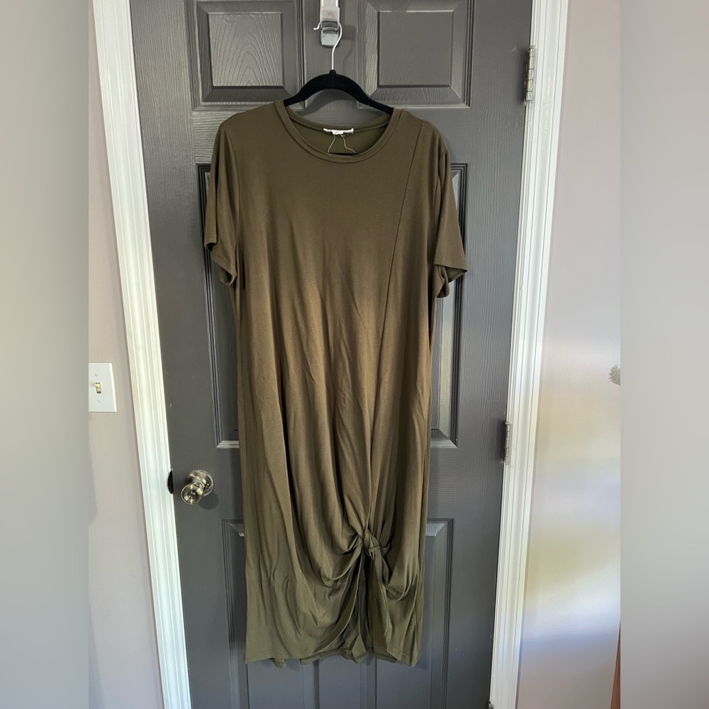 Chic Soul Green Knot Dress